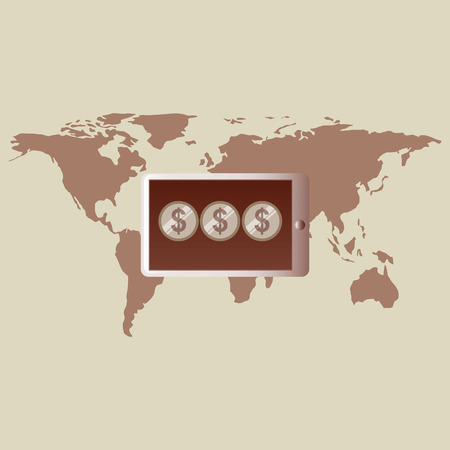 business world money economy finance isolated, vector illustrationのイラスト素材