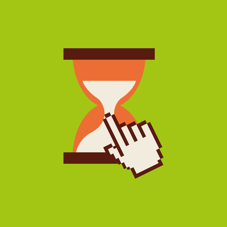hourglass pointer mouse time isolated, vector illustration eps10のイラスト素材