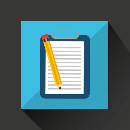 paper hand pencil history isolated, vector illustration eps10のイラスト素材