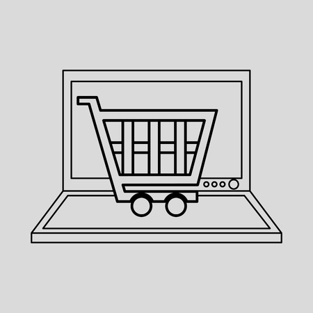 technology e-commerce buy online isolated, vector illustration eps10のイラスト素材