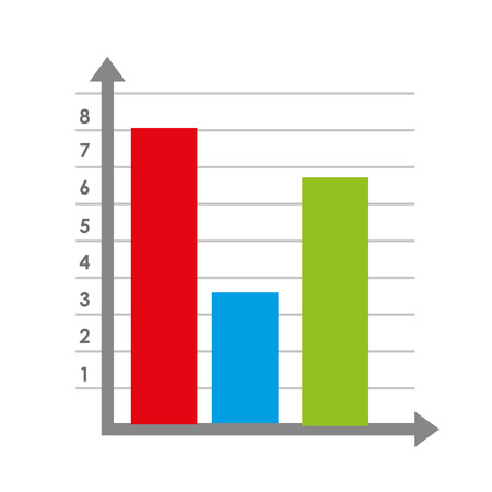 Graphic statistics showing probability, isolated flat icon vector illustration.のイラスト素材