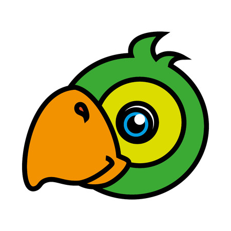 Parrot cute pet graphic design, vector illustration isolated icon.のイラスト素材