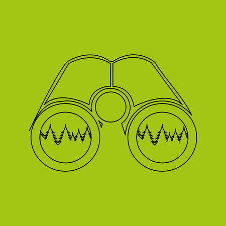 binoculars deer mountain isolated, vector illustration eps10のイラスト素材