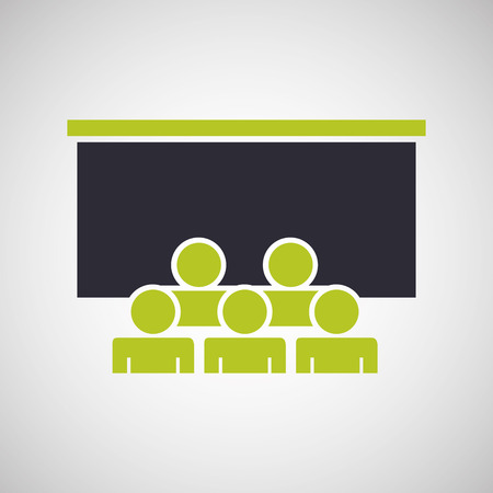 coference in networking and teamwork cooperation icon, vector illustrationのイラスト素材