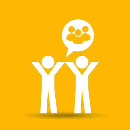 networking and teamwork cooperation icon, vector illustrationのイラスト素材