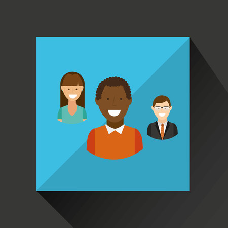people working together networking and teamwork cooperation icon, vector illustrationのイラスト素材