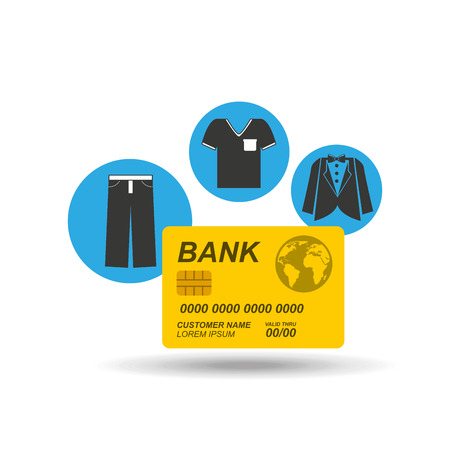 credit card ecommerce shopping icon, vector illustrationのイラスト素材