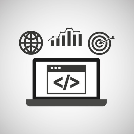 data analysis information report icon, vector illustrationのイラスト素材