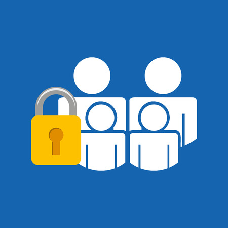 security advice, family together icon, vector illustrationのイラスト素材