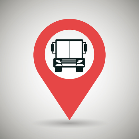 red signal of truck isolated icon design, vector illustration  graphicのイラスト素材
