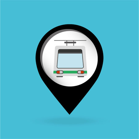 transport symbol, trolley car icon, vector illustrationのイラスト素材