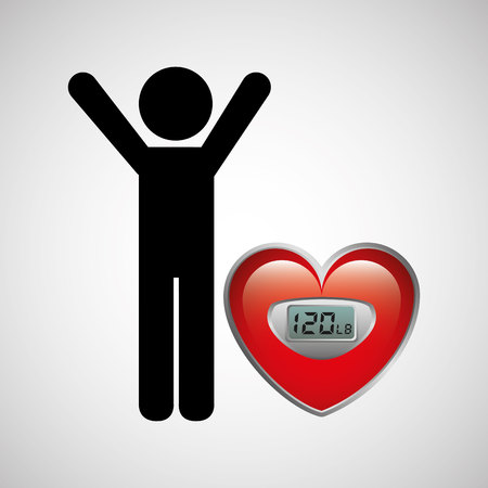 cardiovascular rhythm, healthy life style, vector illustrationのイラスト素材