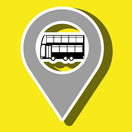 red  signal of bus side isolated icon design, vector illustration  graphicのイラスト素材