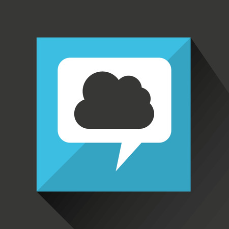 technology cloud human head icon, vector illustrationのイラスト素材