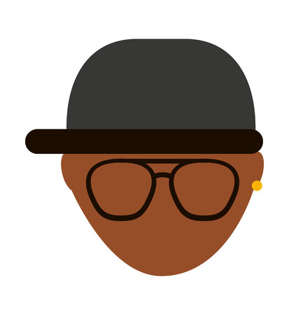 young man  isolated icon design, vector illustration  graphicのイラスト素材