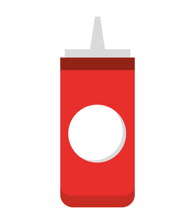 ketchup bottle isolated icon design, vector illustration  graphicのイラスト素材