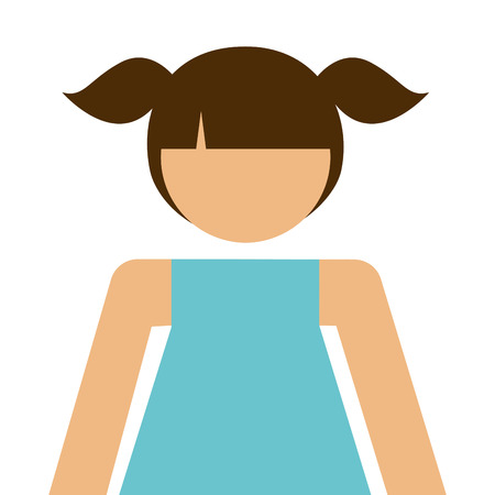 student girl avatar isolated icon design, vector illustration  graphicのイラスト素材