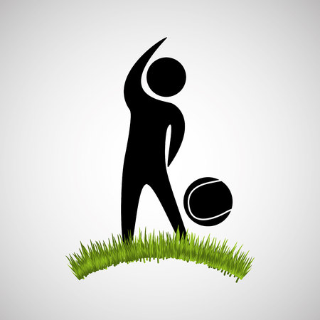 sport tennis people isolated, vector illustration eps10のイラスト素材