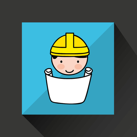 worker engineer architect isolated, vector illustration eps10のイラスト素材