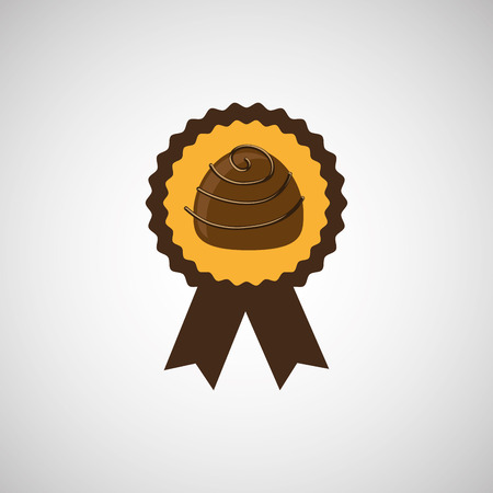 chocolate sugar desert   isolated, vector illustration eps10のイラスト素材