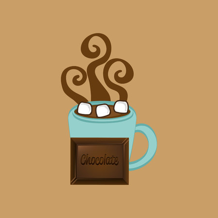 chocolate sugar desert   isolated, vector illustration eps10のイラスト素材