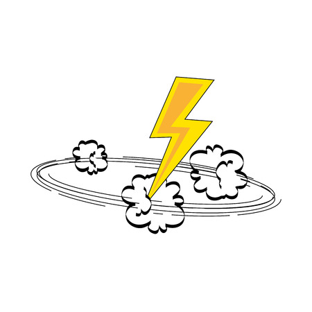 Lightning pop art comic vector illustration artのイラスト素材