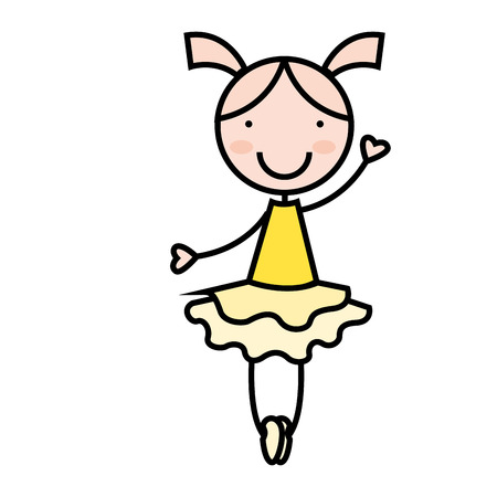 cartoon girl icon smiling fun, vector illustrationのイラスト素材