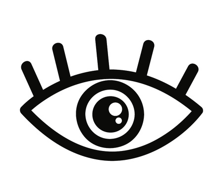 eye human view icon vector isolated graphicのイラスト素材