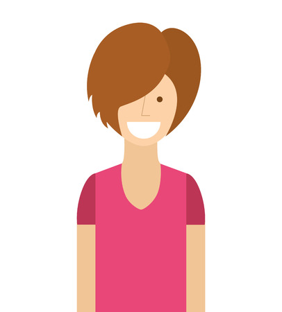 woman female young icon vector isolated graphicのイラスト素材