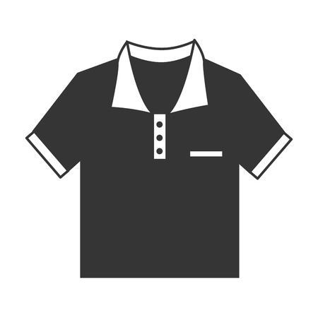 Polo tshirt wear isolated flat icon vector illustrationのイラスト素材