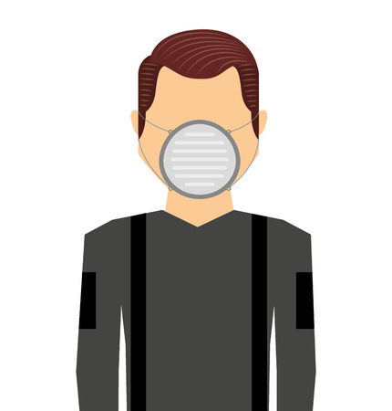 worker man uniform security icon graphic isolated vectorのイラスト素材