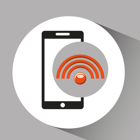 Wifi technology app isolated, vector illustrationのイラスト素材