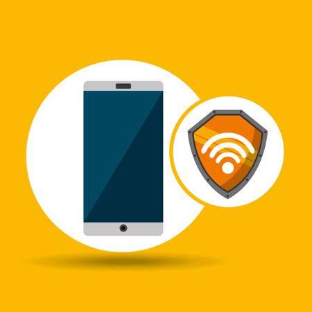 Wifi technology app isolated, vector illustrationのイラスト素材