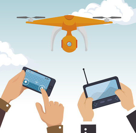 video drone technology isolated icon design, vector illustration  graphicのイラスト素材