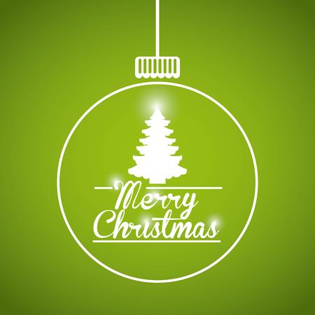 Merry Christmas concept represented by pine tree icon. Colorfull and flat illustration.のイラスト素材