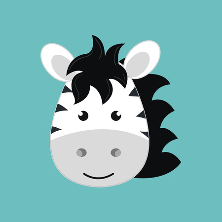cute zebra isolated icon design, vector illustration  graphicのイラスト素材