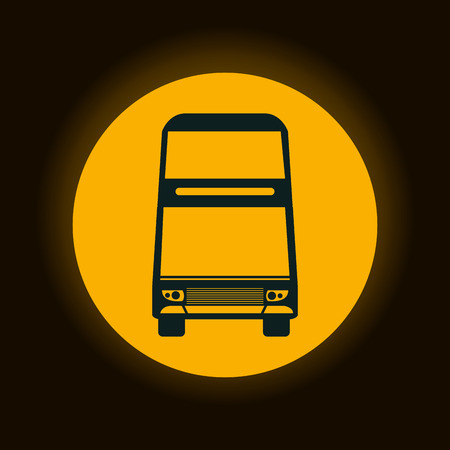 bus icon over circle  isolated design, vector illustration  graphicのイラスト素材