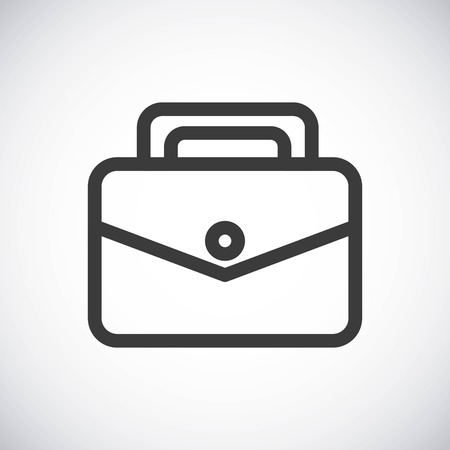 Silhouette icon concept represented by black Suitcase. Isolated and shiny illustration.のイラスト素材