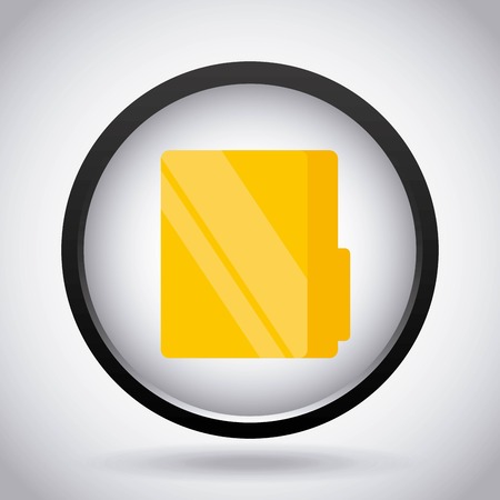 Folder concept represented by file inside button icon. Colorfull and flat illustration.のイラスト素材