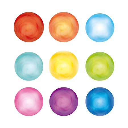 Watercolor concept represented by Circles icon. Colorfull and painting illustration.のイラスト素材
