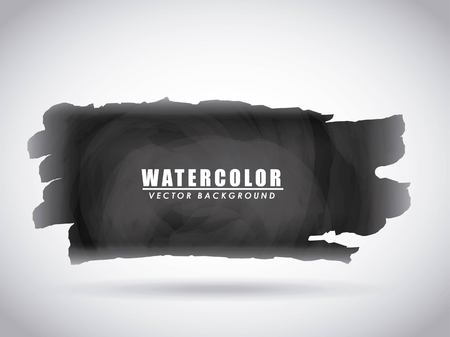 Watercolor concept represented by black color. Isolated and painting illustration.のイラスト素材
