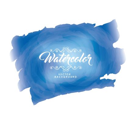 Watercolor concept represented by Blue draw. Colorfull and painting illustration.のイラスト素材