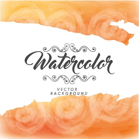 Watercolor concept represented by orange spiral color. Colorfull and painting illustration.のイラスト素材