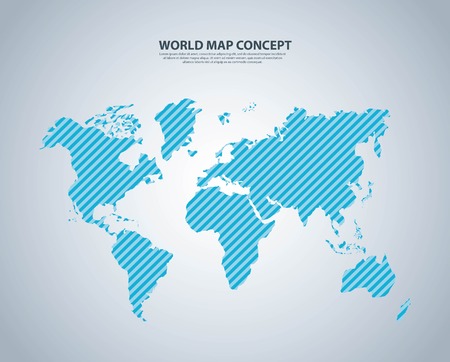 World and Map concept represented by earth and striped icon. Blue illustration.のイラスト素材