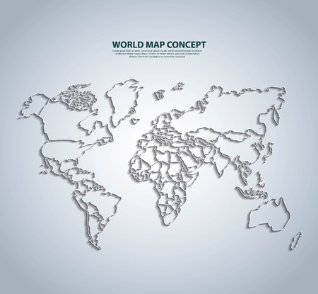 World and Map concept represented by earth icon. White and illuminated illustration.のイラスト素材