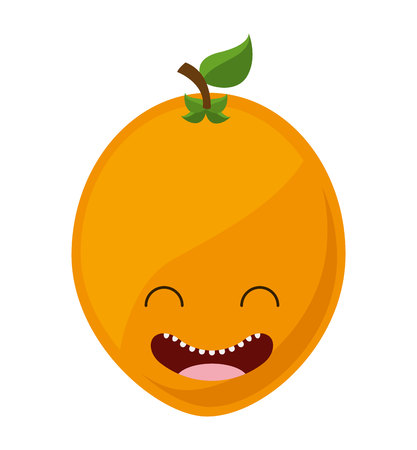 fruit character cute icon vector isolated graphicのイラスト素材