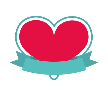 heart red isolated icon design, vector illustration graphicのイラスト素材