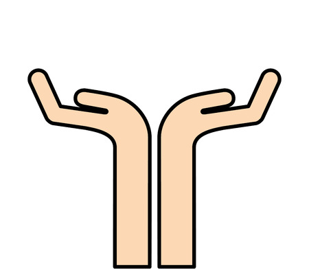 hands human protection icon vector isolated graphicのイラスト素材