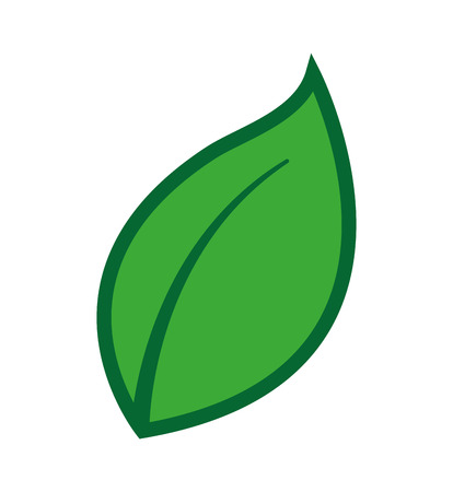 leaf plant green icon vector isolated graphicのイラスト素材