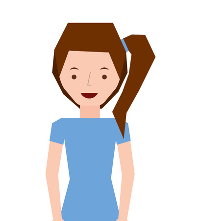 woman female young icon vector isolated graphicのイラスト素材